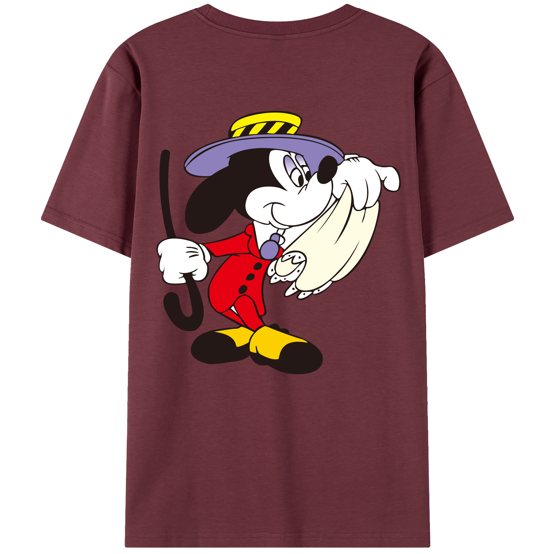（画像用） ミッキーマウス Mickey Mouse 綿100％半袖Tシャツ（背面プリント）